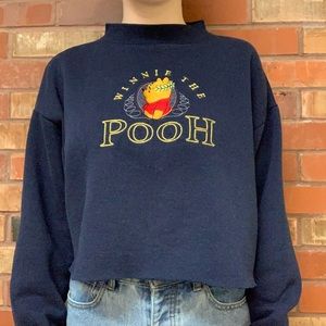 Vintage Disney Winnie the Pooh Cropped Sweatshirt